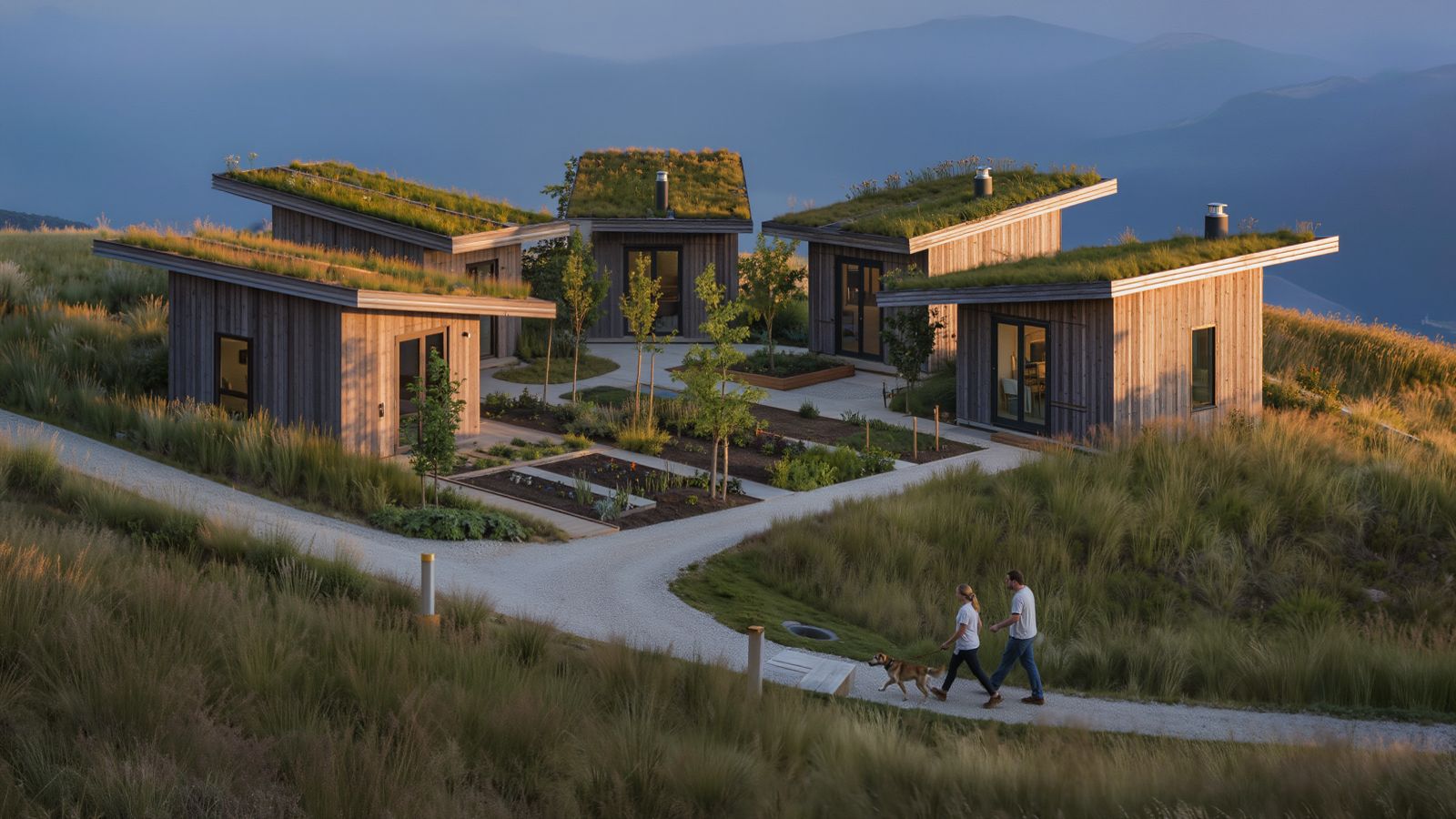 A regenerative community in a natural landscape
