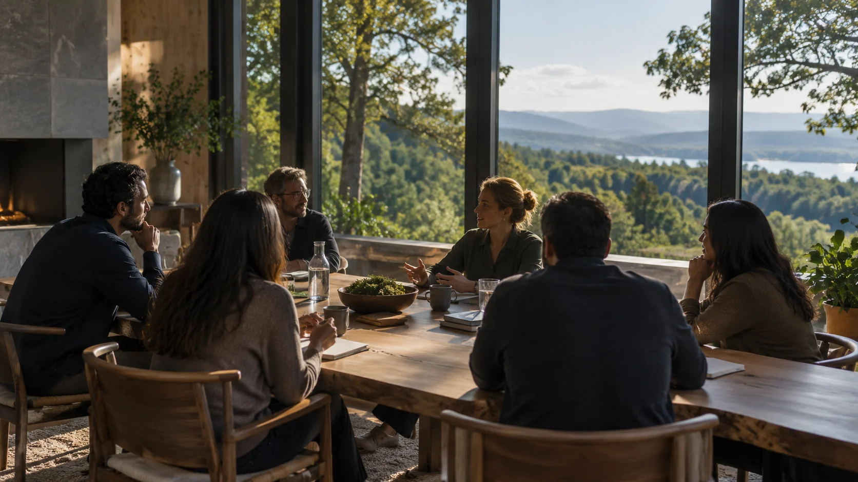 Illustrative atmosphere of a regenerative business community gathering